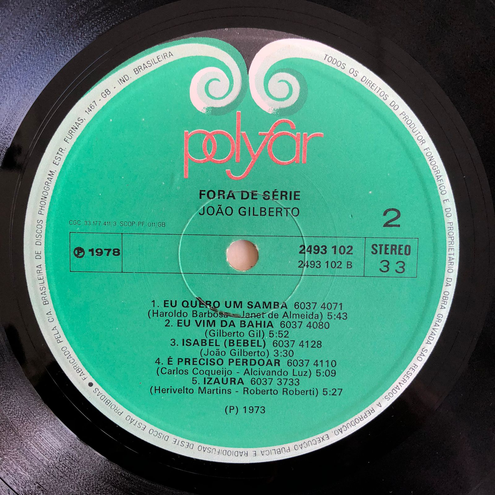 João Gilberto - João Gilberto (1973) | LP Vinil | Boa Viagem