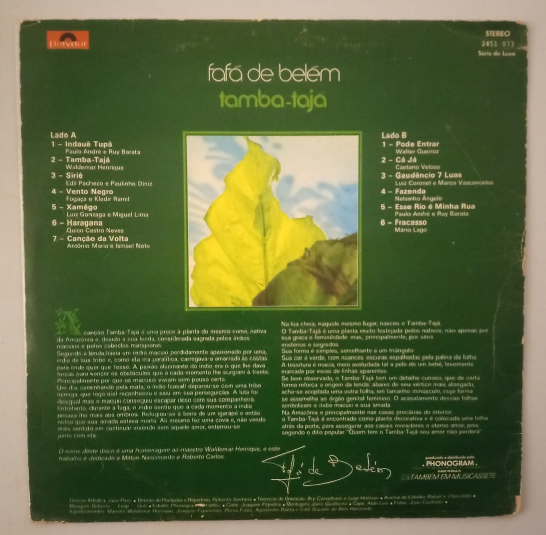 Fafa Back Fafá de Belém - Tamba-Tajá | LP Vinil | Boa Viagem Discos - Loja online ...