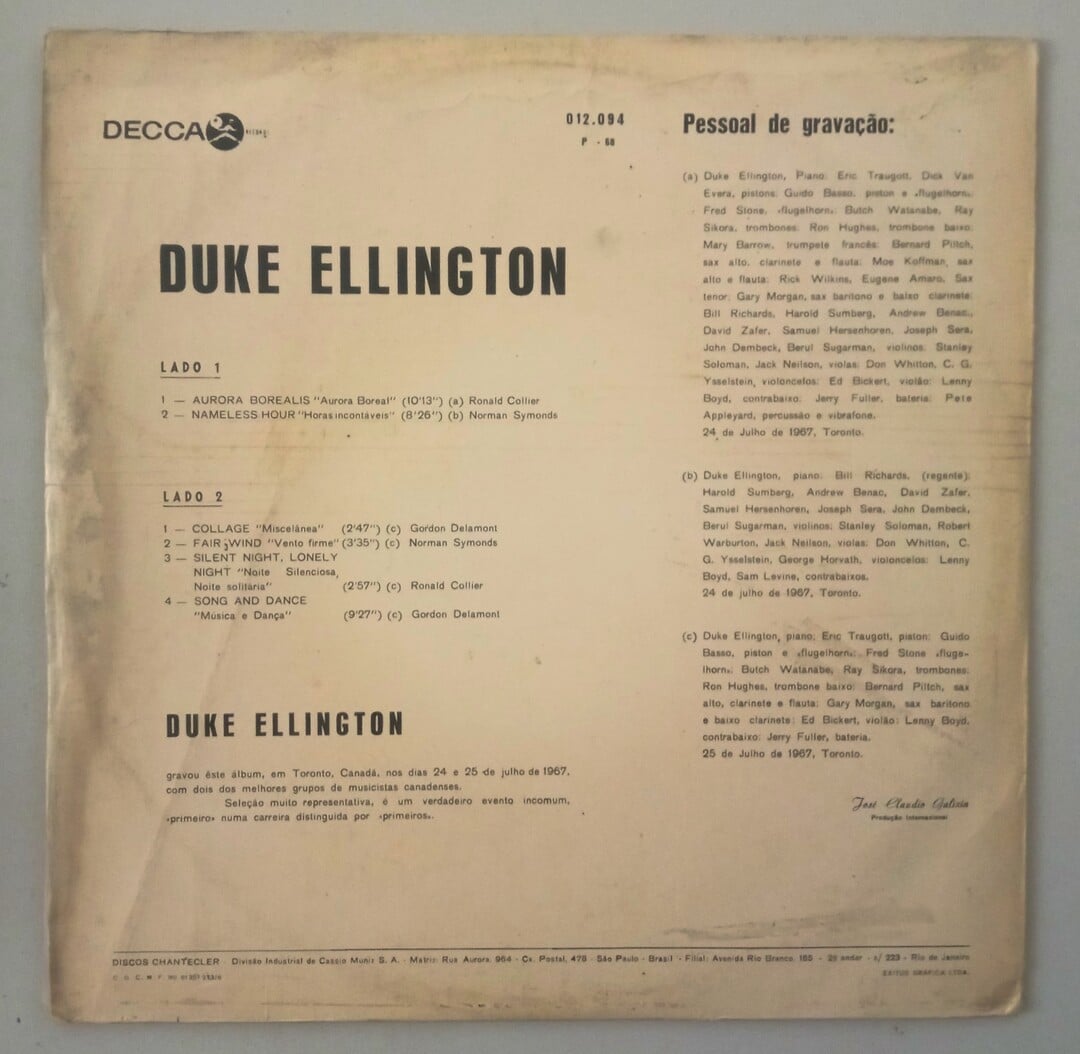 Ron Collier The Ron Collier Orchestra With Duke Ellington - Duke Ellington North Of ...