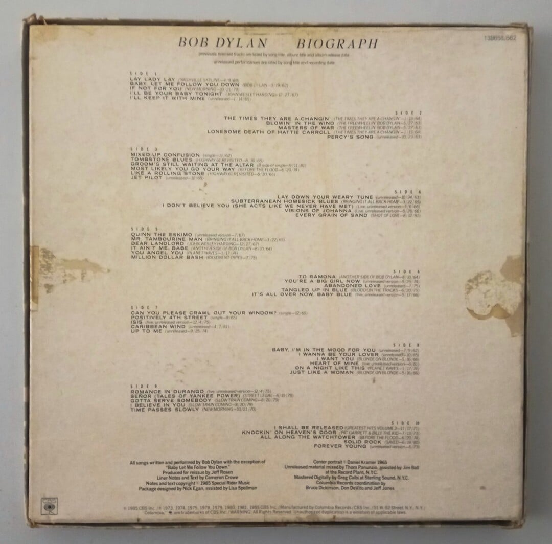 Bob Dylan - Biograph - Boa Viagem Discos