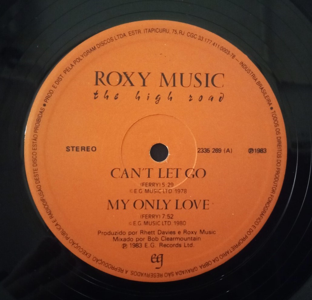 Musique Roxy Roxy Music - Musique Roxy - The High Road | LP Vinil | Boa Viagem ...
